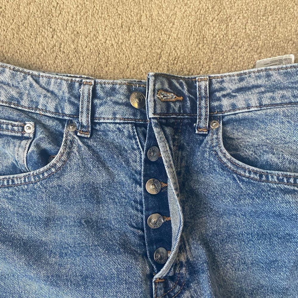 Abercrombie Button Fly Ankle Straight Women’s High-Rise Jeans Size 6 - Picture 2 of 7